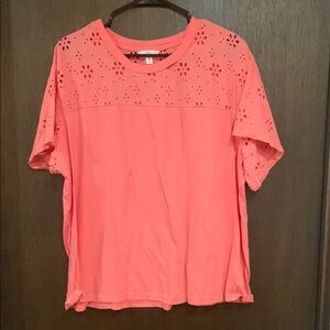 *3/$10* Time and Tru Women's Pink Eyelet Blouse
